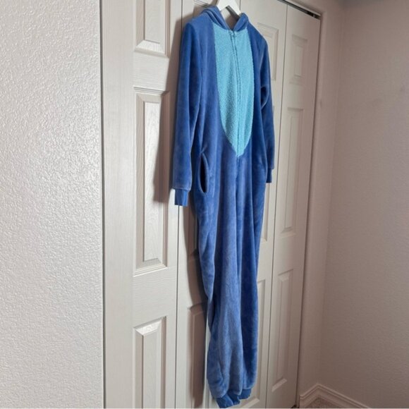 Stitch From Lilo & Stitch Zip Up Footless Pajamas PJs Disney Halloween Sz Small - Picture 4 of 10